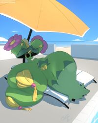 adriana_(rubyqm) anthro big_breasts breasts female ficusart huge_breasts ludicolo maractus pokémon_(species) pokemon tagme