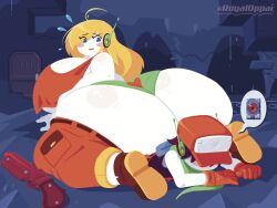 ass bbw big_ass big_breasts breasts bubble_butt canon_panties cave_story curly's_panties curly_brace enormous_ass female firearm huge_ass male massive_ass quote_(cave_story) royaloppai tagme weapon