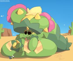 adriana_(rubyqm) big_breasts breasts female ficusart huge_breasts ludicolo maractus plant pokemon pokemon_(species) tagme