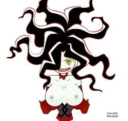 big_breasts elbow_gloves female female_only green_eyes huge_breasts klaymoor lipstick long_gloves long_hair nipples powerpuff_girls powerpuff_girls_z red_elbow_gloves sedusa variant villain wavy_hair white_skin