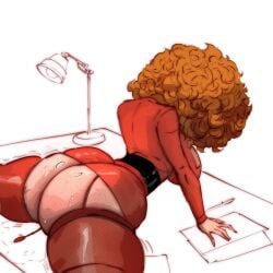 1girls 2022 afro arched_back big_ass butt cartoon_network charcoalx00 fat_ass female_only garter_straps large_breasts latex latex_thighhighs masturbation mature_female office_lady on_table orange_hair powerpuff_girls red_garter_straps red_latex red_stockings sara_bellum sex_toy skindentation solo solo_female spread_legs stockings sweat thick_ass thick_thighs thin_waist tight_clothing tight_skirt voluptuous white_background