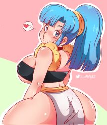 1girls ass back_view big_ass big_breasts breasts bulchi bulma_briefs chichi dragon_ball dragon_ball_super dragon_ball_z female female_only fusion fusion_character huge_ass huge_breasts hypothetical_fusion kyandi_db light-skinned_female light_skin milf shounen_jump solo solo_female