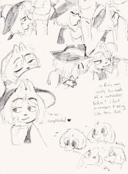 anthro_on_anthro anthro_only blowjob bwrd cat_girl cat_humanoid cute_penis fellatio happy_sex oscar_peltzer proboscidean small_penis summer_camp_island suscar susie_mccallister susiexoscar witch witch_hat