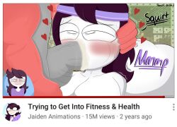 blowjob cum cum_in_mouth cum_inside damienminded deep_throat fitness_dick_in_your_mouth huge_cock jaiden jaiden_animations tagme