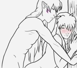 2boys anal anal_penetration anal_sex animal_ears animated animated_gif artist_request brothers dog_ears gay incest inuyasha inuyasha_(character) long_hair male male/male male_only monochrome multiple_boys multiple_males muscle pointy_ears sesshoumaru sex siblings uncensored yaoi