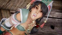 adorable baby_face black_hair brown_eyes cum cum_in_mouth cum_on_face cum_on_tongue cute female fighting_game filipina honey_select honey_select_2 long_hair looking_at_viewer open_mouth petite petite_body showing_cum shy small_breasts soul_calibur talim teen teenage teenage_girl teenager twin_braids twintails young