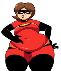 1girls belly big_belly big_breasts breasts brown_hair chubby disney elastigirl fat helen_parr mature_female milf mombod mother overweight pixar smooth_skin superheroine superspoe the_incredibles thick_thighs thunder_thighs wide_hips