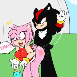 1boy 1girls 2022 amy_rose bent_over breasts chao_(sonic) clapping_cheeks dialogue female hd male sega sex shadow_the_hedgehog sonic_(series) sonic_the_hedgehog_(series) soulyagami64 spank spank_marks spanking speech_bubble