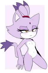 accessory anthro blaze_the_cat blush edit felid feline felis female flat_chest flat_chested fur furry furry_only genitals hair_accessory hairband hi_res mammal nipples nude png purple_body purple_fur pussy sega simple_background solo sonic_(series) sonic_the_hedgehog_(series) tail tenshigarden yellow_eyes