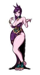 alternate_version_at_source alternate_version_available bbumbbum league_of_legends morgana pink_eyes pink_skin purple_hair riot_games wide_hips