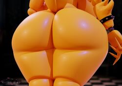 1girls 3d 3d_(artwork) ass butt five_nights_at_freddy's five_nights_at_freddy's_2 geodat64 heartbreak_chica_(geodat64) huge_ass rear_view spiked_bracelet thick_thighs toy_chica_(fnaf) wide_hips