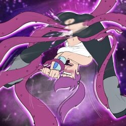 busty female female_focus female_only futurama goat-head_(artist) hourglass_figure purple_hair tagme tentacle tentacle_sex turanga_leela wide_hips yivo