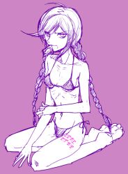 bikini condom danganronpa danganronpa:_trigger_happy_havoc danganronpa_1 emaciated female_only fukawa_touko hbmm skimpy_bikini smooth_skin