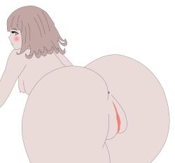 arthur4272 ass asshole blush breasts completely_nude completely_nude_female danganronpa danganronpa_2:_goodbye_despair embarrassed female_only large_ass nanami_chiaki pussy straight_hair super_danganronpa_2