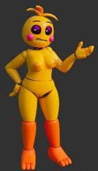 1girls 3d animatronic ashleyorange big_boobs big_breasts black_eyes boobs breasts busty completely_naked completely_nude completely_nude_female female female_only five_nights_at_freddy's five_nights_at_freddy's_2 hand_on_hip naked nipples nude nude_female orange_nipples pussy solo solo_female thick_thighs tits toy_chica_(ashleyorange) toy_chica_(fnaf) vagina white_pupils yellow_body