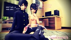 3d ahe_gao ayano_aishi balls black_eyes black_hair blush breasts clothed_male clothed_male_nude_female cum cum_on_chest cum_on_floor cum_on_leg cumming cumshot ejaculation exposed_penis eyes_rolling_back handjob licking_lips male_moaning medium_breasts medium_penis moaning moaning_in_pleasure nude_female nude_female_clothed_male penis penis_out ponytail school_uniform seductive seductive_smile sex shoes smile straight sweetchan5676 taro_yamada yandere_simulator