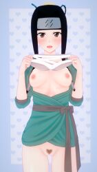 1girls 3d black_hair breasts female female_only genderswap_(mtf) hair_bun haku_(naruto) heart-shaped_pubic_hair holding_object holding_panties holding_underwear japanese_clothes kimono koikatsu lifted_by_self long_hair naruto naruto_(classic) naruto_(series) naruto_shippuden panties panties_removed presenting presenting_panties pubic_hair robe rule_63 solo solo_female solo_focus tied_hair underwear underwear_removed