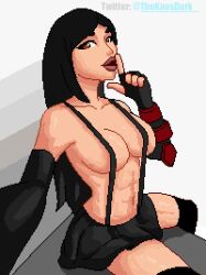 1girls female female_only final_fantasy final_fantasy_vii final_fantasy_vii_remake solo sprite_art thekaosdark tifa_lockhart white_background