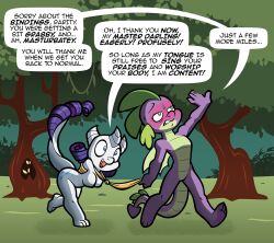 aged_up anthro bondage bound dragon duo english_text female friendship_is_magic kobold male male/female my_little_pony part_of_a_set rarity_(mlp) reluctant smooth_skin spike_(mlp) submissive submissive_female text toonbat transformation