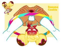 1futa anus banana_cookie bending_over blush bra buns cookie_run futa_only futa_sans_pussy futanari gaping gaping_anus hula_hoop looking_at_viewer looking_back looking_back_at_viewer marshii_lewds medium_penis painted_nails panties solo solo_futa spread_legs spreading spreading_anus spreading_ass spreading_cheeks stockings string_bra thighhighs yellow_eyes yellow_hair yellow_nails