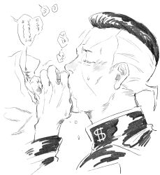 2boys blush closed_eyes diamond_is_unbreakable fellatio gay ginzaki jojo's_bizarre_adventure male male/male male_only okuyasu_nijimura oral oral_sex speech_bubble text yaoi