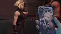 3boys 3d barret_wallace blonde_hair cloud_strife dark-skinned_male dark_skin double_handjob femboy final_fantasy final_fantasy_vii final_fantasy_vii_remake gay girly interracial light-skinned_femboy light-skinned_male light_skin male male_only penis_size_difference phone phone_screen photo_comparison roriori ruined_reputation square_enix tagme trap twink uncensored yaoi