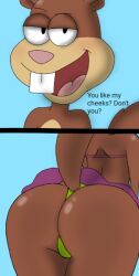 ass big_ass bikini brown_body brown_fur drawing fat_ass furry pose sandy_cheeks showing_off spanky15 spongebob_squarepants squirrel straight_hair tail thighs