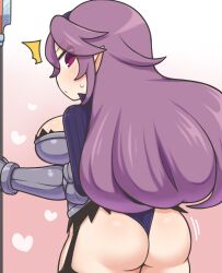 armor_knight_(disgaea) ass blush disgaea disgaea_5 disgaea_6 disgaea_d2 embarrassed exposed_ass garter_belt nippon_ichi_software rantanatan skimpy_panties underwear