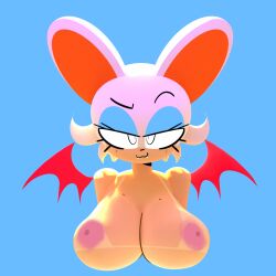 alternate_version_at_source alternate_version_available breasts cassettensfw looking_at_viewer nipples paint_3d pink_nipples rouge_the_bat sonic_(series) sonic_the_hedgehog_(series) tagme tanline