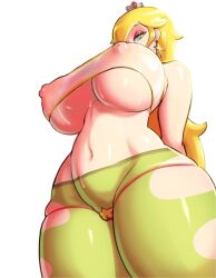 alternate_breast_size big_breasts blonde_hair cameltoe crop_top crown erect_nipples erect_nipples_under_clothes huge_breasts looking_at_viewer mario_(series) nintendo nipple_bulge nipples no_bra popogori princess_rosalina ripped_clothing round_breasts see-through see-through_clothing thick_thighs thong tight_clothing torn_clothes underboob wardrobe_malfunction