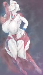 1boy artist_request big_breasts blowjob breasts female huge_breasts huge_cock large_breasts large_penis licking_penis milf mother_of_ultra muscular_female muscular_thighs nipple_bulge nipples thick thick_thighs voluptuous wide_hips