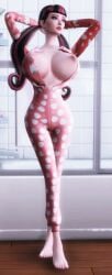 barefoot big_breasts draculaura female lipstick monster_high pajamas the_sims_4