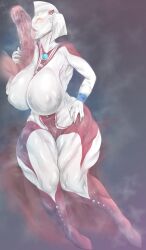 1boy artist_request big_breasts blowjob breasts cum ejaculation female huge_breasts huge_cock large_breasts large_penis licking_cum licking_penis milf mother_of_ultra muscular_female muscular_thighs nipple_bulge nipples thick thick_thighs ultraman_(franchise) voluptuous wide_hips