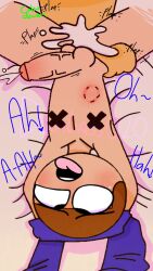 ahe_gao anal bambi_(moldygh) bite_mark brown_hair cum dave_(moldygh) dave_and_bambi_mod gay gay_sex light_skin male male_only partially_clothed penetration penis short_hair taped_nipples