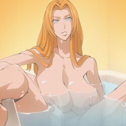 1girls 2d 2d_animation animated bath bathing bathroom bathtub bleach breasts completely_nude cropped curvaceous erect_nipples female female_only female_solo flou gif huge_breasts indoors light-skinned light-skinned_female long_hair looking_at_viewer loop matsumoto_rangiku nipples nude orange_hair partially_submerged pink_nipples solo water