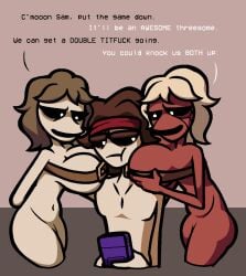 belt_bra big_breasts esau_(the_binding_of_isaac) female headband jacob_(the_binding_of_isaac) male red_skin rule_63 samson_(the_binding_of_isaac) tagme the_binding_of_isaac w_i_d0084