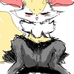 1:1 braixen bronzecatworld closed_eyes drawn female feral genitals low_res nintendo pokémon_(species) pokemon pokemon_(species) pussy simple_background solo spread_legs spreading video_games white_background