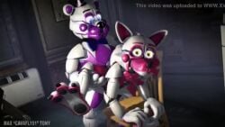 1boy 1girls 3d animated anthro cavafly01 chair female five_nights_at_freddy's five_nights_at_freddy's:_sister_location fnaf funtime_foxy_(fnaf) funtime_foxy_(fnafsl) funtime_freddy_(fnafsl) furry longer_than_30_seconds longer_than_one_minute male male/female moaning robot rule_63 sex sfm sound straight tagme video