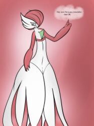 1girls anthro bloodtail breasts eyeshadow female gardevoir hi_res humanoid male_gardevoir nintendo pokémon_(species) pokemon pokemon_(species) shiny_pokemon solo thick_thighs white_body