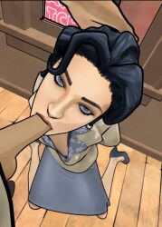 bigby_wolf blowjob blowjob_face female rekkakun snow_white_(the_wolf_among_us) tagme telltale_games the_wolf_among_us