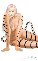 1girls 2010 artist_request avengers breasts female female_only marvel nipples solo tagme tigra