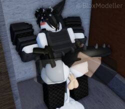 3d armor big_ass big_breasts bloxmodeller criminality doggy_style dragon_lady_(moosty) fnp-45 furry gun pistol roblox roblox_game robloxian source_request tagme