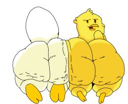 animal_only ass ass_against_ass avian big_ass booker_(u.s._acres) bubble_butt chicken egg furry garfield_(series) looking_at_viewer looking_back orson's_farm sheldon_(u.s._acres) tight_fit transparent_background u.s._acres wrinkles