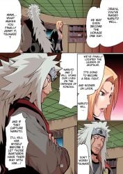 colored comic dialogue english_text jiraiya linda_project naruto naruto_(series) naruto_shippuden story text translated tsunade