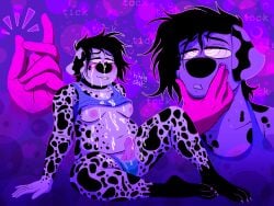 1futa anthro black_fur black_hair blush breasts canine claws cum cum_on_body cum_on_breasts cum_on_face cum_on_stomach cum_on_thighs dalmatian disembodied_hand domestic_dog floppy_ears furry futanari hand_on_face holding_face humanoid_genitalia humanoid_penis hypnosis hypnotic_eyes janet_(trashdalmatian) nipples panties penis penis_in_panties pink_areola pink_nipples shirt_lift sitting snapping_fingers sweat text trashdalmatian white_fur white_sclera