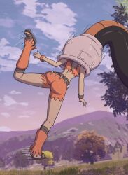 1girls 2022 absorption absorption_vore ass big_ass big_butt big_legs big_tail big_thighs bracelet bracelets cell_(dragon_ball) clothing crossover dat_ass dragon_ball dragon_ball_z feet female forced forced_vore huge_legs huge_tail huge_thighs kicking leg_up legs legs_apart legs_up muscular_female night nintendo orange_tail pokemon pokemon_sv professor_sada_(pokemon) red_nail_polish red_nails sandals skin_tight tail tail_bondage tail_bulge tail_grab tail_vore tanned thick_thighs thighs tight_clothing vore white_skin yugerov