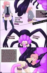 alien bike_shorts comic defeated female interspecies kisa(ltb) lewderthanblue monster oc original tentacle torn_bottomwear vaginal_penetration