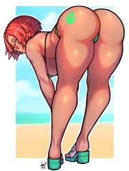 1girls babo bikini brazilian brazilian_female dark-skinned_female dark_skin female ginseng_(artist) giovanna_(guilty_gear) guilty_gear swimsuit