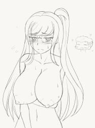 blush breasts completely_nude completely_nude_female danganronpa danganronpa_2:_goodbye_despair female_only fuyuhiko_kuzuryuu large_breasts pekoyama_peko smooth_skin super_danganronpa_2 tai_miso