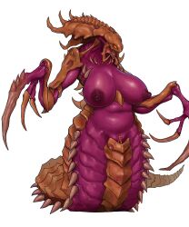 absurd_res anthro apode areola arthropod big_breasts blizzard_entertainment breasts female genitals hi_res hydralisk hydralisk_(starcraft) im51nn5 insects legless nipples nude pussy serpentine simple_background solo starcraft starcraft_(franchise) video_games white_background zerg